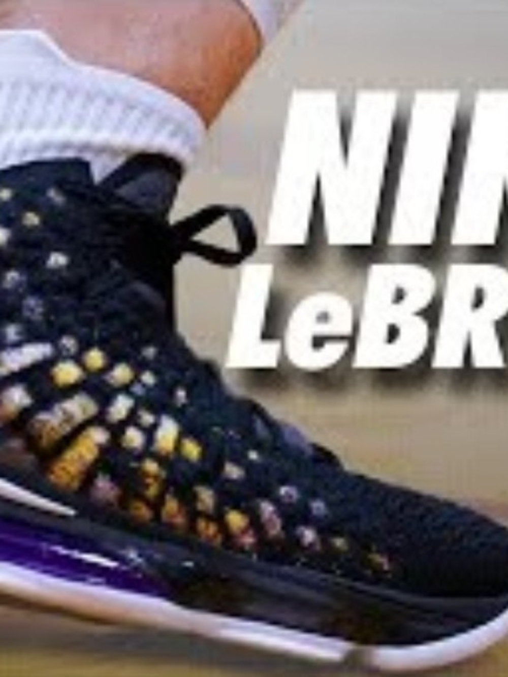 Nike LeBron 17 Lakers Sneakers Black Gold Purple Size 10 Mens